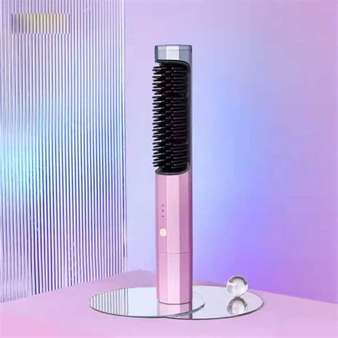 Waikil Hair Straightener Comb Professional Rechargeable Hot Straightener Comb In Cordless