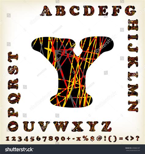 Alphabet Set Design Vector Illustration Stock Vector (Royalty Free