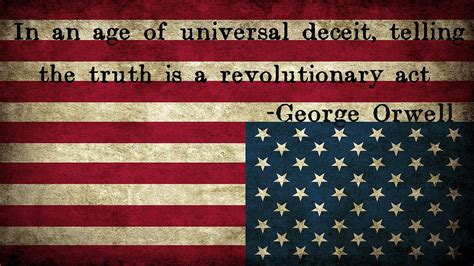 USA flag with text overlay #stars #america #usa #flag george orwell ...