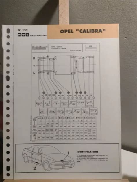 Fiche Technique De La Revue Technique Carrosserie Opel Calibra N