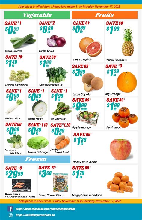 United Supermarket Flyer November To