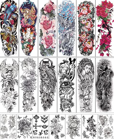 Buy Aresvns Large Temporary Tattoos For Adults Full Arm Fake Tattoos