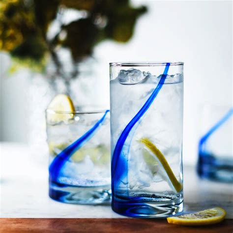 Libbey Blue Ribbon Impressions Piece Tumbler And Rocks Glass Set