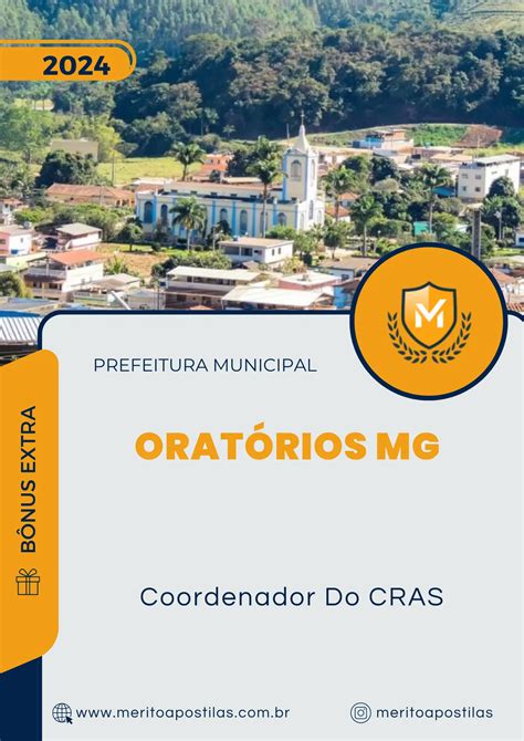 Apostila Coordenador Do CRAS Prefeitura de Oratórios MG 2024 Mérito