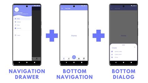 Navigation Drawer Bottom Navigation Bottom Sheet Dialog In Android