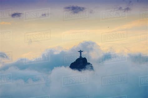 The Christ Statue Cristo Redentor On The Summit Of Corcovado Mountain