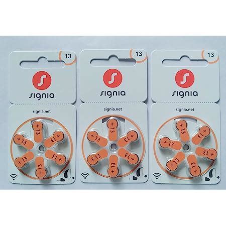 Signia Hearing Aid Battery Size Pack Of Strip Mercury Free