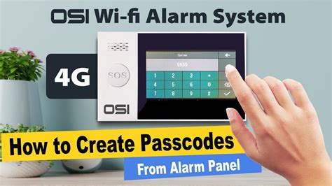 OSI 4G Wi Fi Alarm System How To Create User System Passcodes