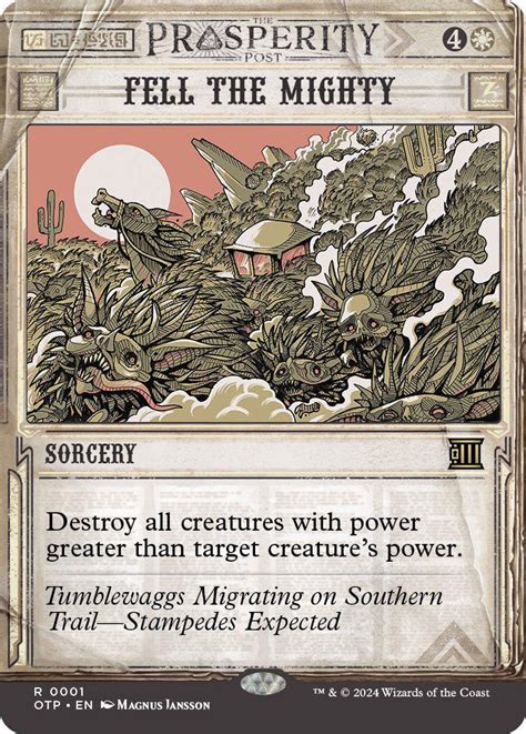 Fell The Mighty Outlaws Of Thunder Junction Breaking News Card Kingdom