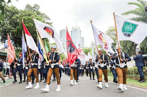 Parade Defile Meriahkan Deklarasi Kampanye Damai Pemilu 2024