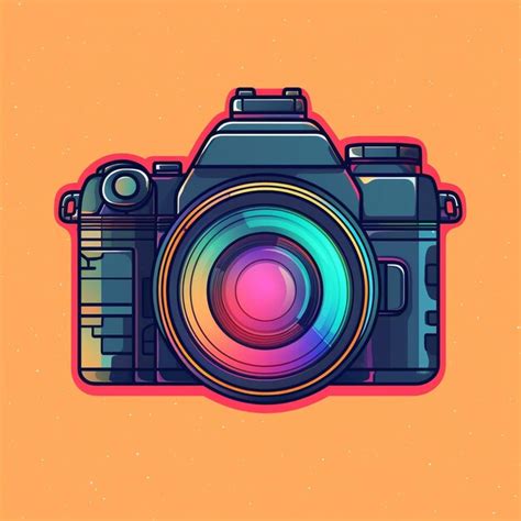 Premium AI Image | Digital slr old colorful camera art and film camera ...