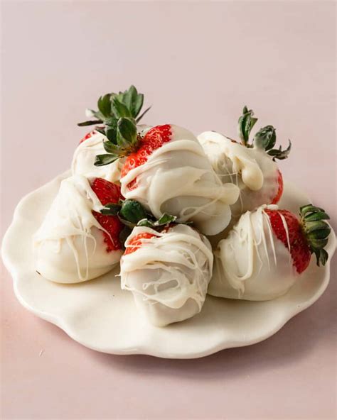 White Chocolate Covered Strawberries - Olives + Thyme