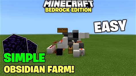 1 18 EASY OBSIDIAN FARM TUTORIAL IN MINECRAFT BEDROCK MCPE XBOX PS4