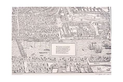 Agas Map Of London C1561 Giclee Print