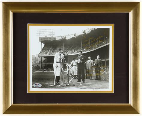 David Blumenthal Inscribed Babe S Final Appearance Custom Framed