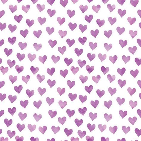 Purple Hearts Fabric Watercolor Hearts In Purple By Watercolor Heart