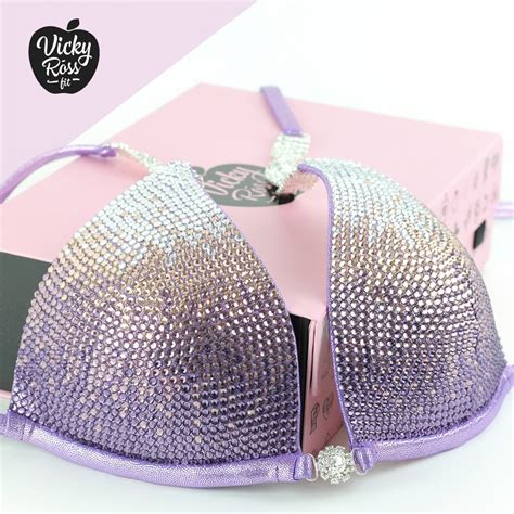 Designer Competition Bikini Posing Suit Siberian Iris Ombre Suit Vicky Ross Fit