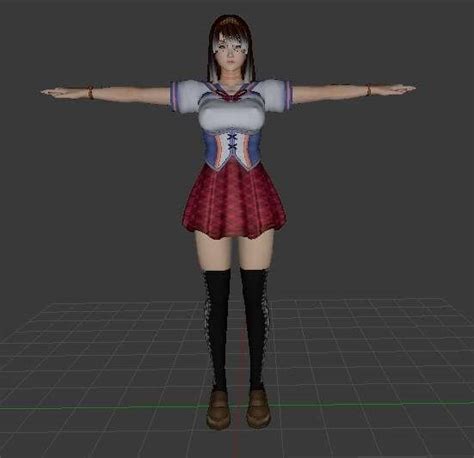 Pretty Anime School Girl 3d Model By Khaihanh2233