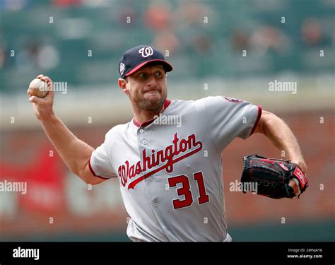 Washington Nationals Starting Pitcher Max Scherzer 31 Works In The