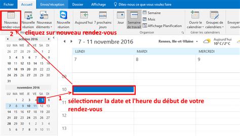 G Rer Mes Rendez Vous Et R Unions Avec Outlook Coursinfo Fr