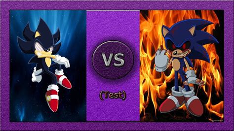 Fleetway Dark Sonic Vs Sonic Exe Test 2 Youtube