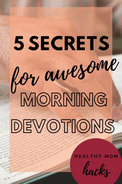 5 Secrets To Awesome Morning Devotions Julie Naturally Health