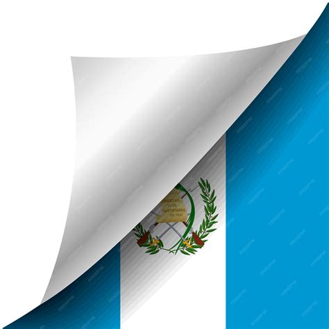 Premium Vector | Hidden guatemala flag with curled corner