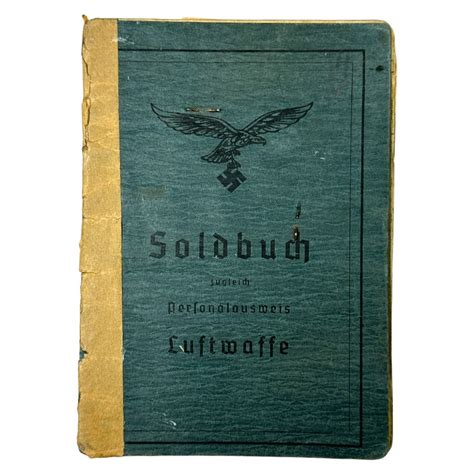 Original WWII German Luftwaffe Soldbuch Amsterdam Oorlogsspullen Nl