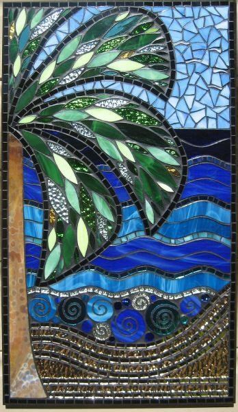 Palm Tree Mosaic Art Art Stained Mosaic Glass