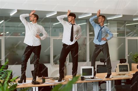 Premium Photo | People doing voguing dance moves indoors