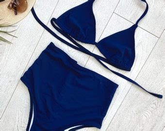 Bikini Set Swimsuit High Waist Swim Suit Bathing Suit Etsy