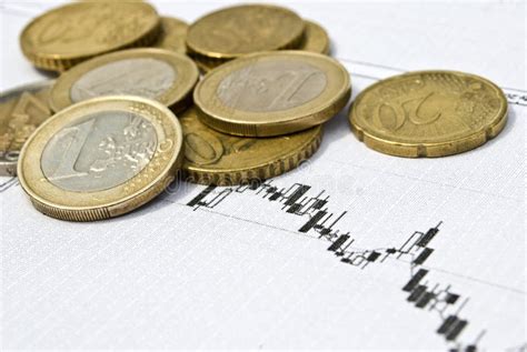 Euro Coins and Stock Chart As Currency Exchange Co Stock Photo - Image ...