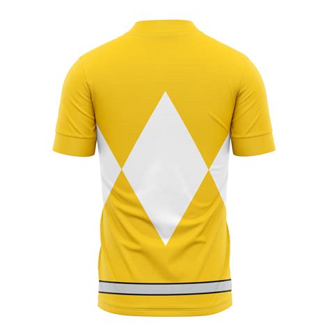 Yellow Ranger Mighty Morphin Power Rangers Soccer Jersey Anime Ape