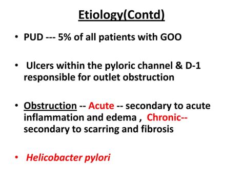 Gastric Outlet Obstruction Ppt