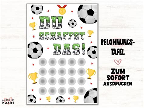 Belohnungstafel Fu Ball F R Kinder Belohnungssystem Kinder Pdf