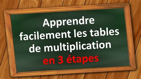 Comment Apprendre Facilement Les Tables De Multiplication YouTube