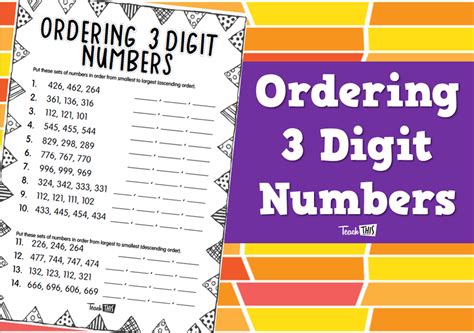 Ordering 3 Digit Numbers Teacher Resources And Classroom Games Teach This