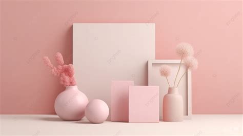 Maket Ramping Dan Sederhana Yang Menampilkan Warna Pink Pastel Lembut