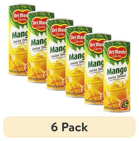 6 Pack Del Monte Mango Juice Drink 8 1 Oz Walmart Business Supplies