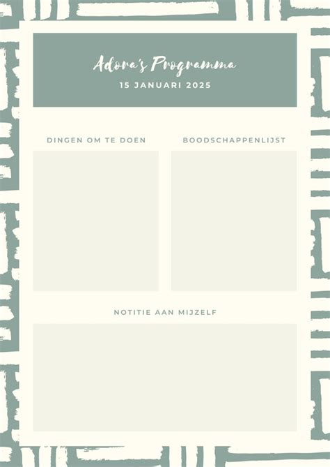 Gratis Afdrukbare Planner Voorbeelden Canva