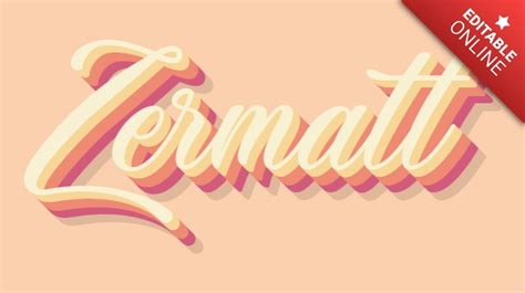 Zermatt Text Effect Generator