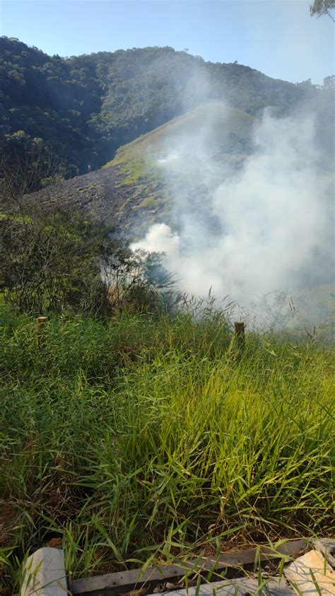 Bombeiros combatem incêndio em 20 mil metros quadrados de vegetação em