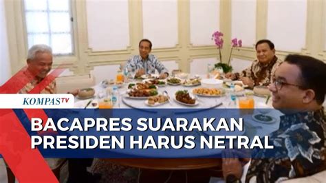 Di Momen Makan Siang Bersama Jokowi Bacapres Suarakan Pentingnya