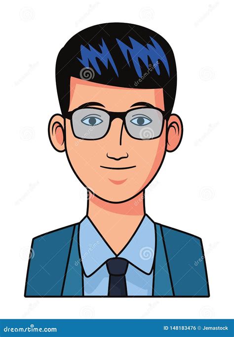 Personagem De Banda Desenhada Do Avatar Do Homem De Neg Cios Ilustra O