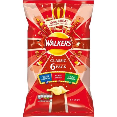 Walkers Mixed Assorted Flavour Crisps 18x6x25g