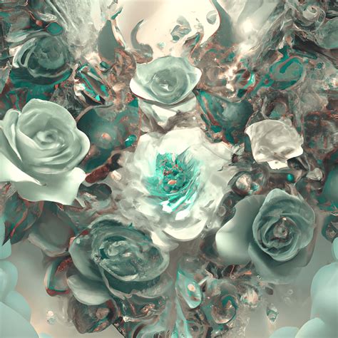 Mint Green Floral Background