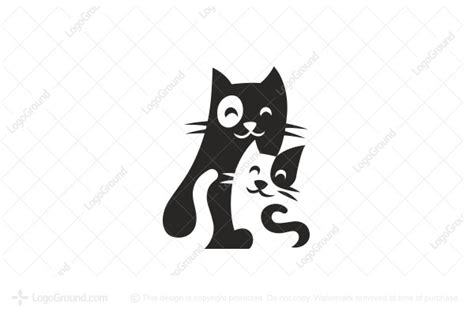 Cats In Negative Space Logo