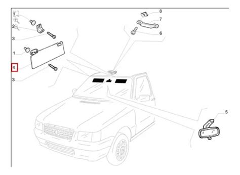 Quebra Sol Lado Direito Original Fiat Fiorino 2004 A 2013