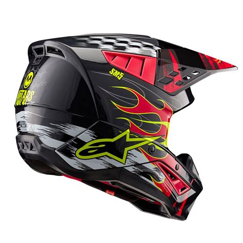 Alpinestars Sm5 2206 Rash Helmet Grey Red A83070239033 Offroad Helmets