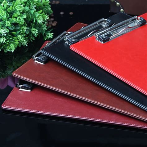 Hang on A4 PU Leather Clip Folder Paper File Holder Car Documents ...